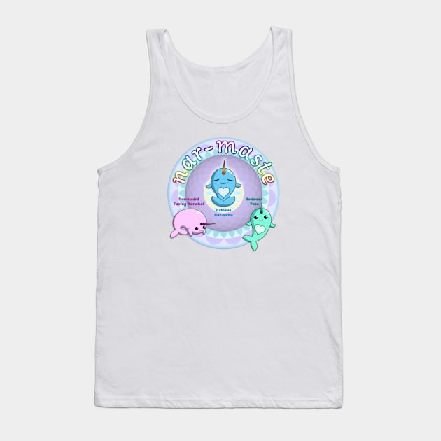 Narwhals Doing Yoga Tank Top by ferinefire